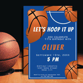 Invitación Baloncesto Ball Fun Deportes Niños Cumpleaños