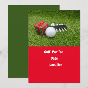 Invitación Baloncesto de golf y golf de tee Happy New Year Pa