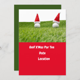 Invitación Baloncesto de golf y Sombrero Santa para Navidades