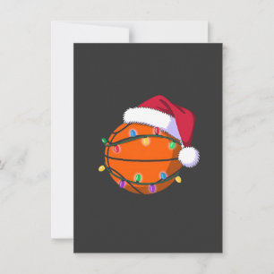 Invitación Baloncesto de muñeco de nieve Navidad Santa béisbo
