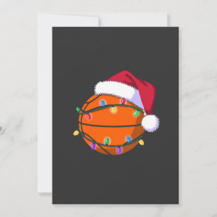 Invitación Baloncesto de muñeco de nieve Navidad Santa béisbo
