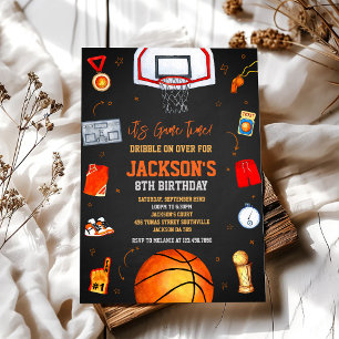 Invitación Baloncesto Es Hora del Juego Cumpleaños Niño Depor