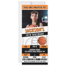 Baloncesto Naranja Black Birday Party Ticket