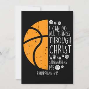 Invitación Baloncesto Puedo Hacer Cosas Versículo De La Bibli