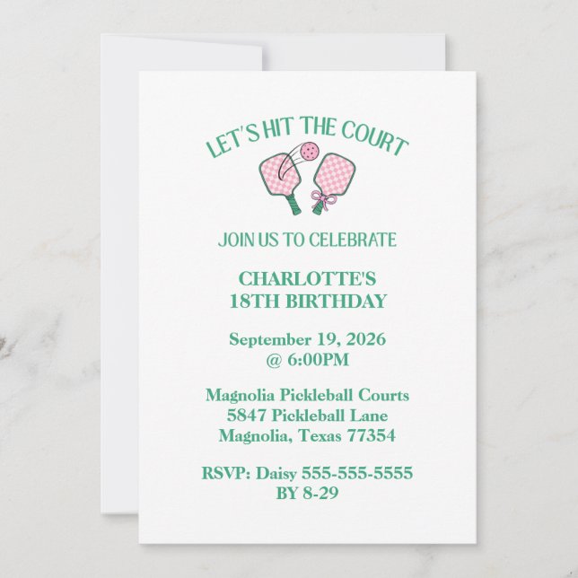 Invitación Baloncesto retro Vamos a golpear el cumpleaños de  (Anverso)