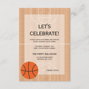 Invitación Baloncesto Tema Bar Mitzvah Recepción
