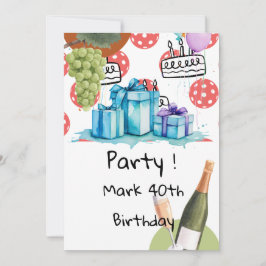 Invitación Baloncesto temático para la fiesta de cumpleaños