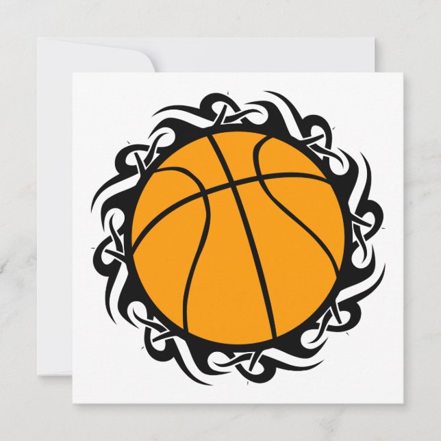 Invitación baloncesto tribal (Anverso)