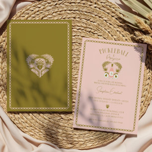 Invitación Baloncesto tropical retro y ducha de novias Prosec