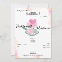 Baloncesto y Prosecco Parejas Retro Ducha de Novia