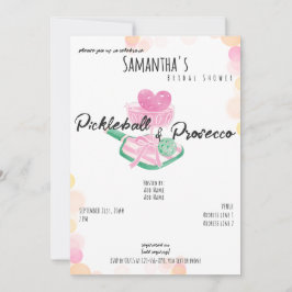 Invitación Baloncesto y Prosecco Parejas Retro Ducha de Novia