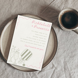 Invitación Baloncesto y soltera moderna Prosecco