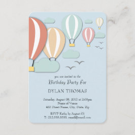 Invitación Balones de aire caliente estilo Papercut