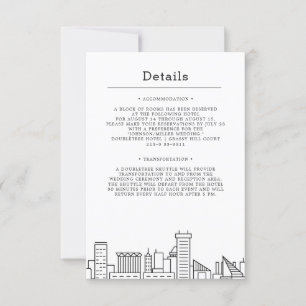 Invitación Baltimore Boda   Detalles del invitado