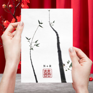 Invitación © Bamboo Love Doble Felicidad Boda China