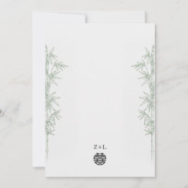 Invitación Bamboo Love Doble Felicidad Boda China