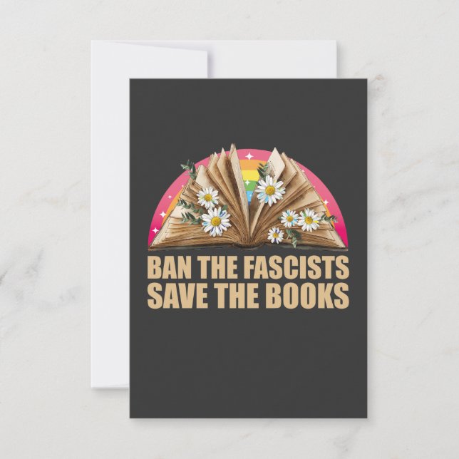 Invitación ban the fascists save the books (Anverso)