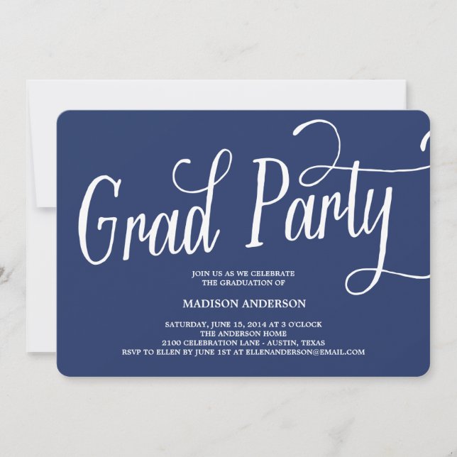 Invitación banal de la graduación del fiesta el | (Anverso)