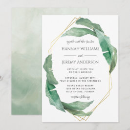 Invitación Banana tropical exótica deja Boda geométrico