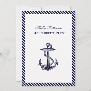 Invitación Banda de baratija de la Marina de Ancla Náutica 2V