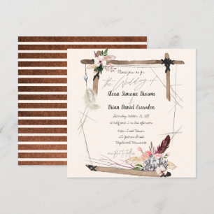 Invitación Banda de cobre Boho