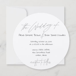 Invitación Banda de cobre oscura con círculo de tipografía mo