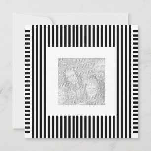 Invitación Banda de cumpleaños Foto blanca negra