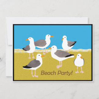 Invitación Banda de gaviotas en el Fiesta de la playa