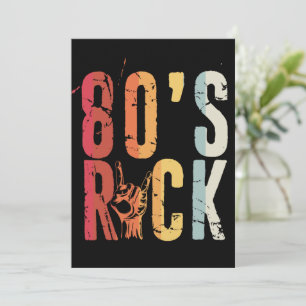 Invitación Banda de música retro rock vintage de 80