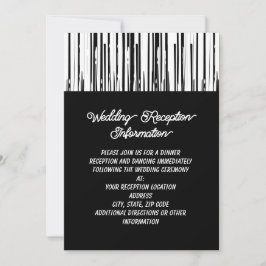 Invitación Banda moderna blanca y negra elegante Minimalista