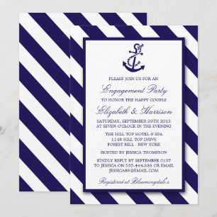 Invitación Banda náutica y compromiso de anclaje azul de la m