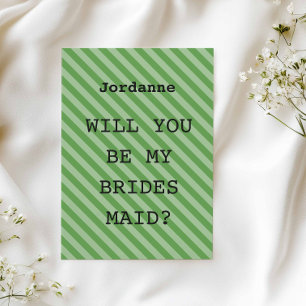 Invitación Banda verde "¿Serás Mi Novia?" Propuesta