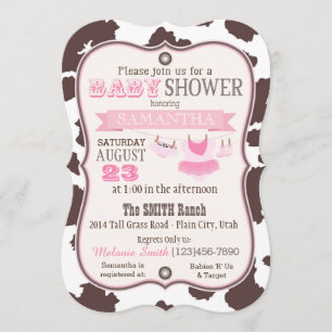 Invitación Bandanna Tutu Baby Shower
