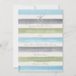 Invitación Bandas acuáticas rusas caseras boda en la playa