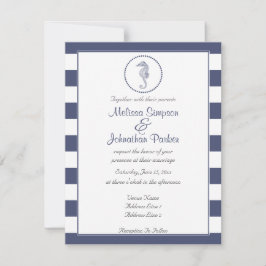 Invitación Bandas azules de la Marina Náutica | Caballo de ma