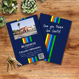 Invitación Bandas de apertura de gran tamaño Foto vertical de