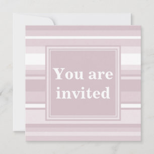 Invitación Bandas de cuarzo rosa monograma