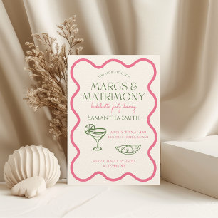 Invitación Bandas de soltero de margs & Matrimony