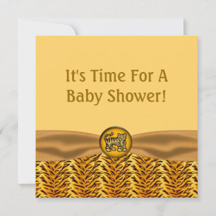 Invitación Bandas de tigre para bebé, Baby Shower