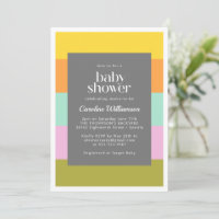 Bandas geométricas de corte Baby Shower Pasteles b