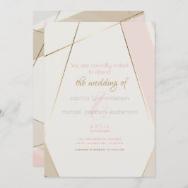 Invitación Bandas geométricas modernas contemporáneas Rubor S