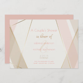 Invitación Bandas geométricas modernas contemporáneas Rubor S