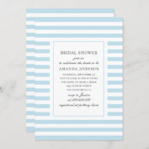 Bandas náuticas azules. Ducha nupcial a rayas