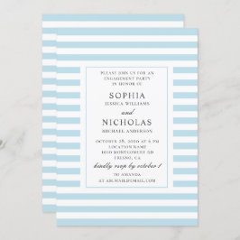 Invitación Bandas náuticas azules. Partida de compromiso a ra