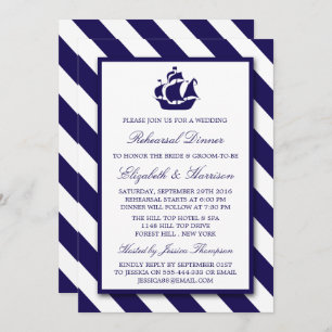 Invitación Bandas Náuticas Naval Buque Azul Ensayo Cena