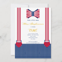 Bandas rojas azules blancas 4 de julio Bebé 1° cum