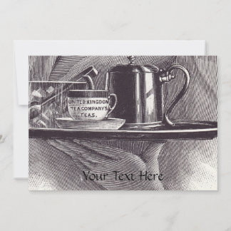 Invitación Bandeja de té de época