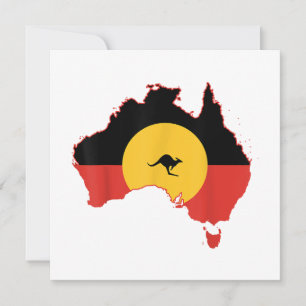 Invitación Bandera aborigen camiseta bandera australiana rega