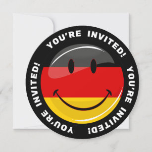 Invitación Bandera alemana sonriente