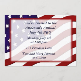 Invitación Bandera americana